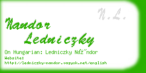 nandor ledniczky business card